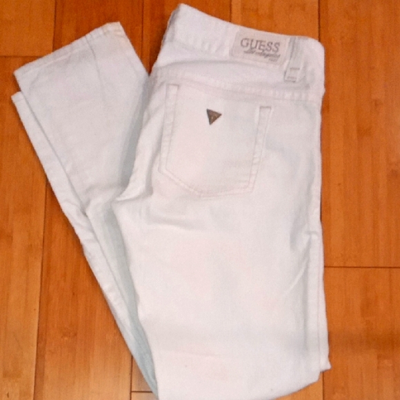 Guess White Skinny Jeans Crisp Denim - Picture 1 of 6